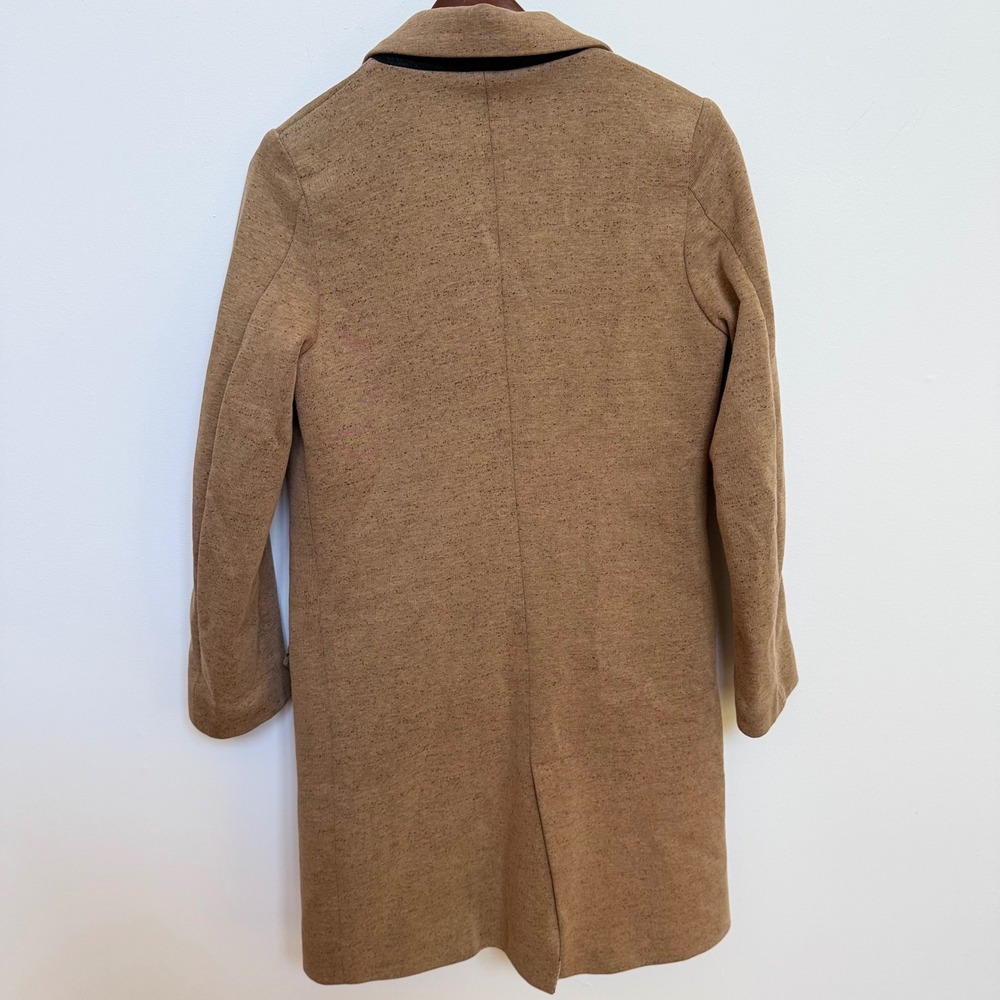 Zara Collection Brown Flecked Double Breasted Long Blazer Coat Women's Medium - Picture 8 of 10